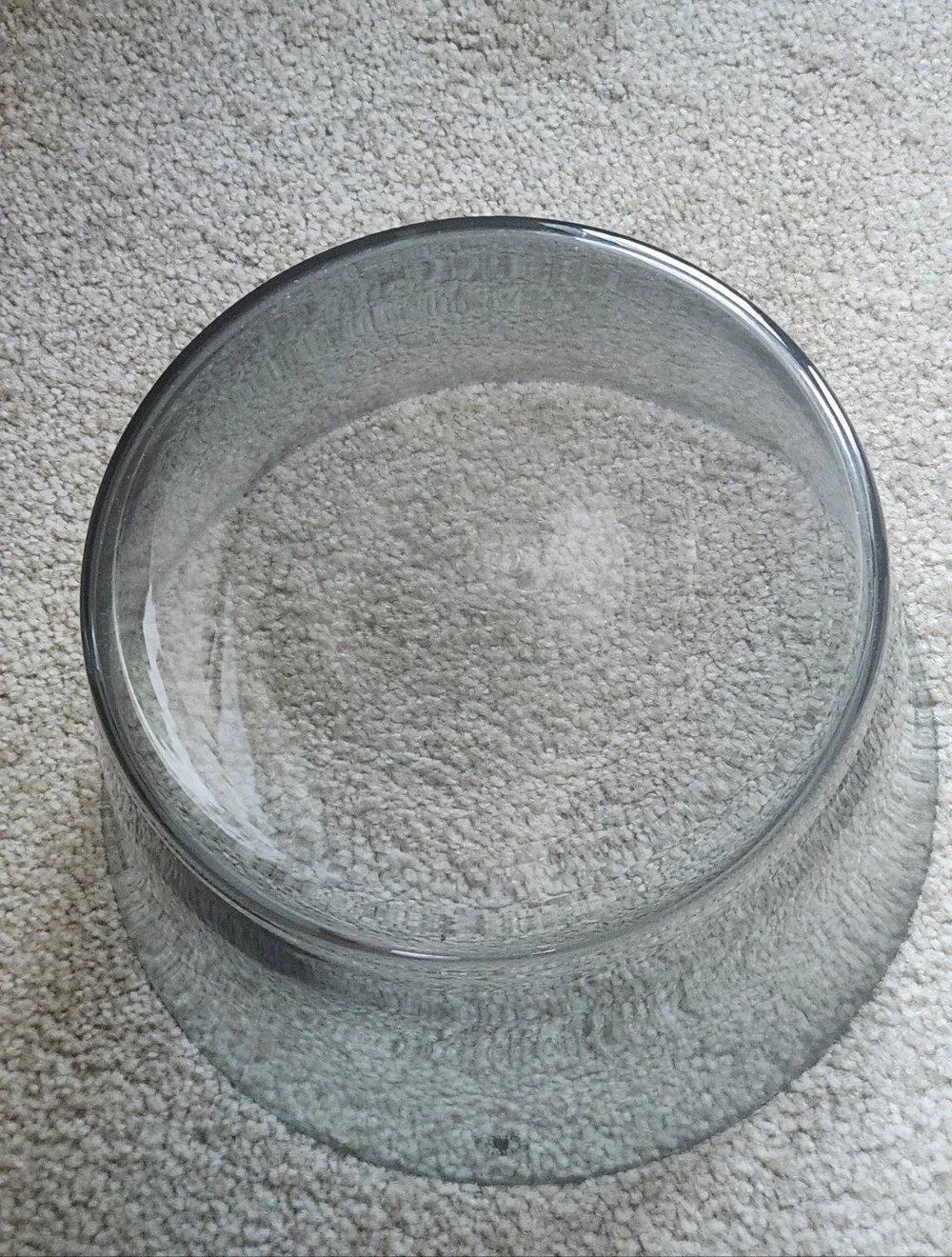 BOWL Handmade Quality Smokey Gray Glass Salad , Fruit, Vegtable or Ice Bucket